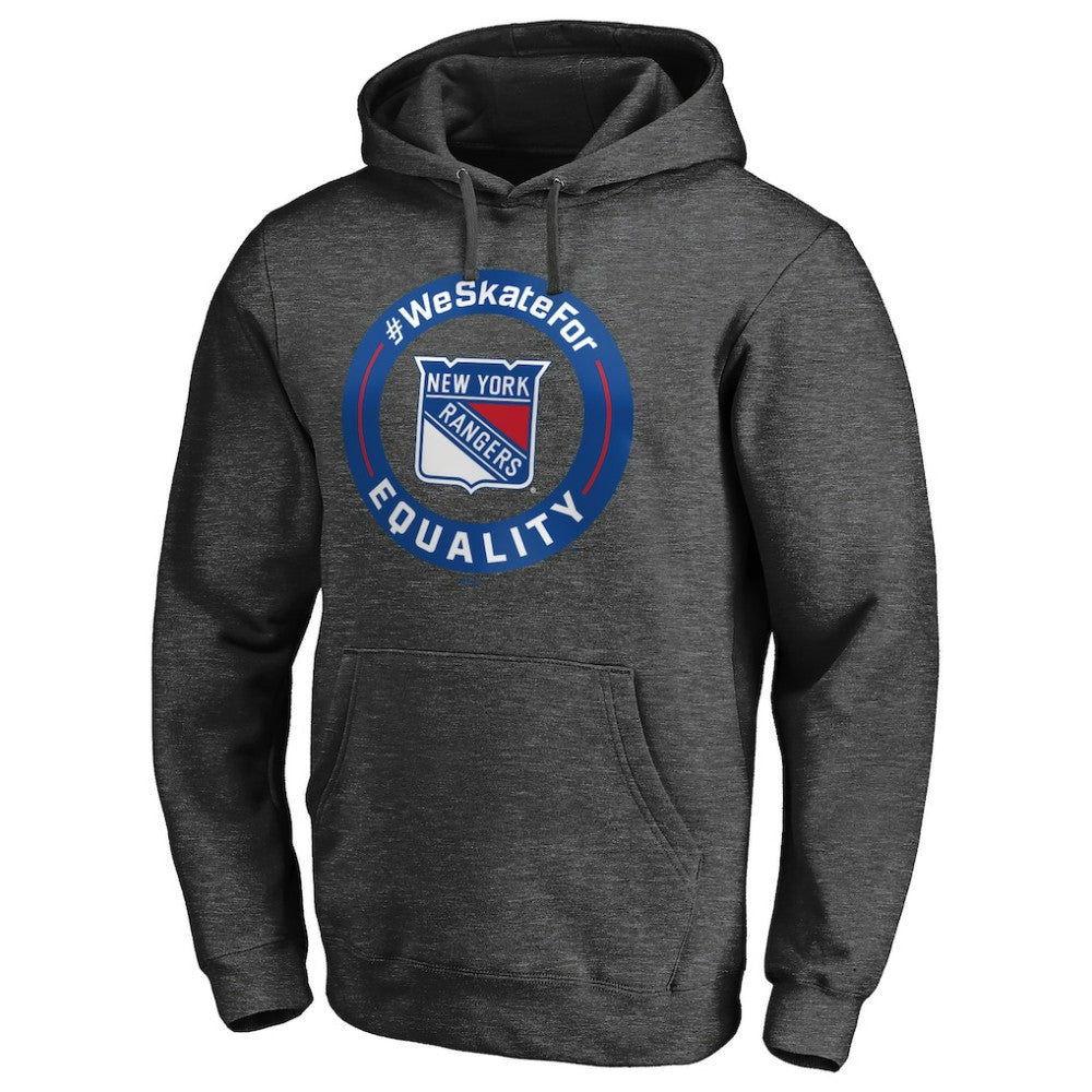 New York Rangers #WeSkateFor Pullover Hoodie - Heather Gray - NHL