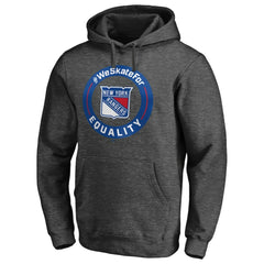 New York Rangers #WeSkateFor Pullover Hoodie - Heather Gray - NHL