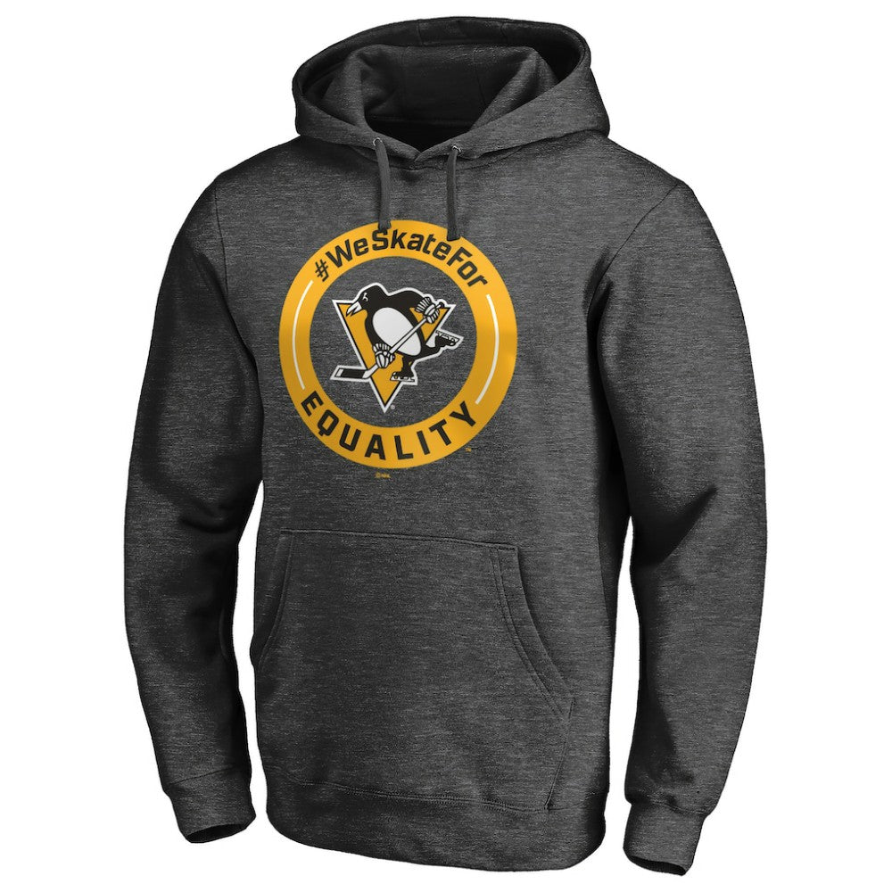 Pittsburgh Penguins #WeSkateFor Pullover Hoodie - Heather Gray - NHL