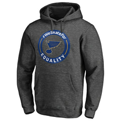 St. Louis Blues #WeSkateFor Pullover Hoodie - Heather Gray - NHL