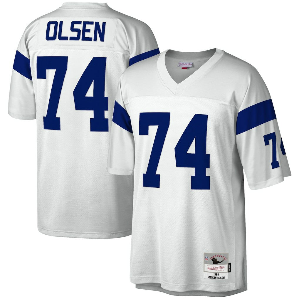 Merlin Olsen Los Angeles Rams Legacy Replica Jersey White | Mitchell & Ness