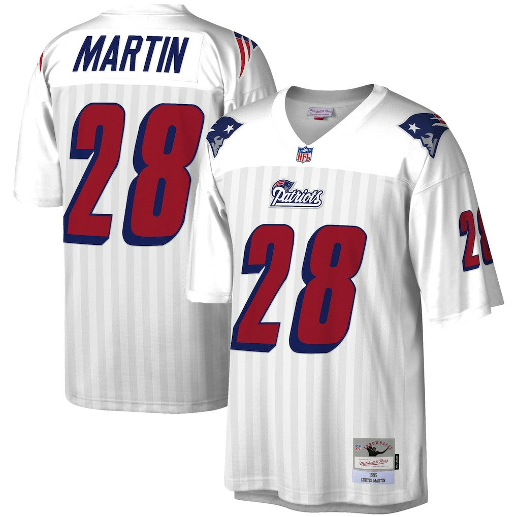 Curtis Martin New England Patriots Legacy Replica Jersey White | Mitchell & Ness