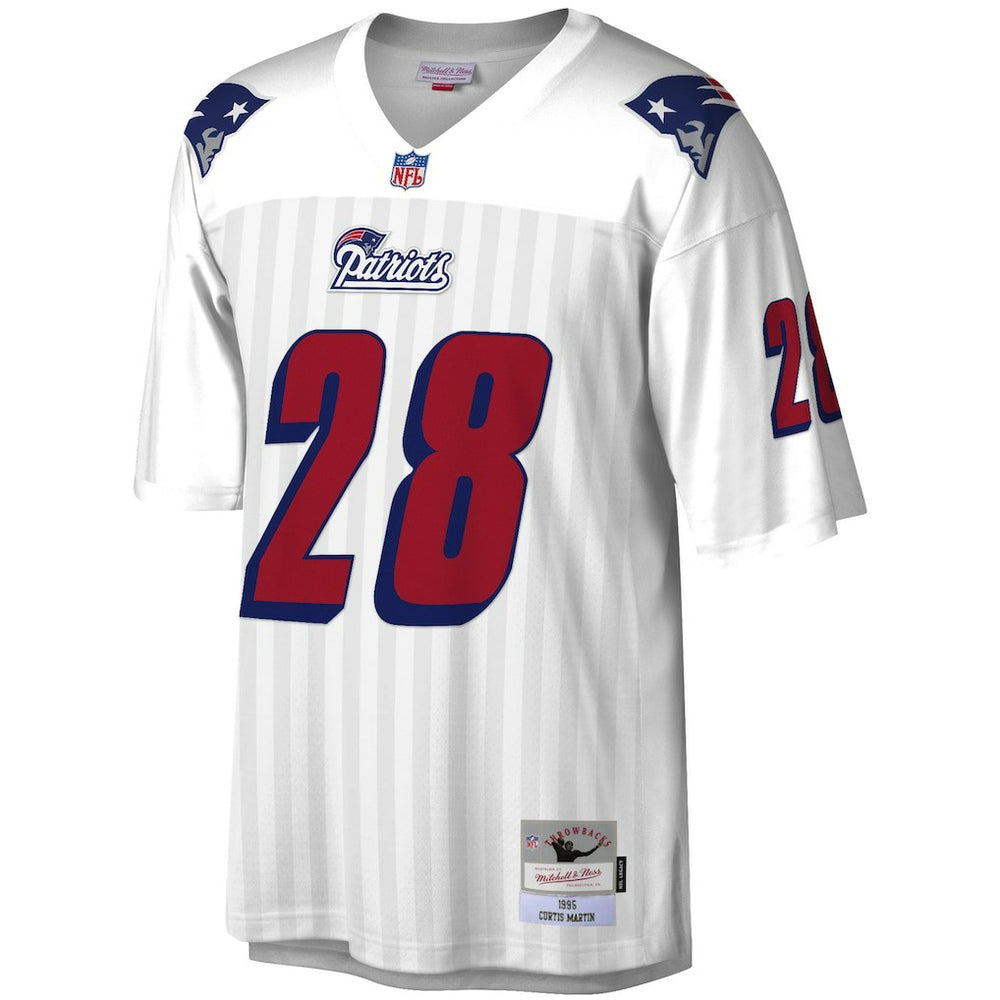 Curtis Martin New England Patriots Legacy Replica Jersey White | Mitchell & Ness