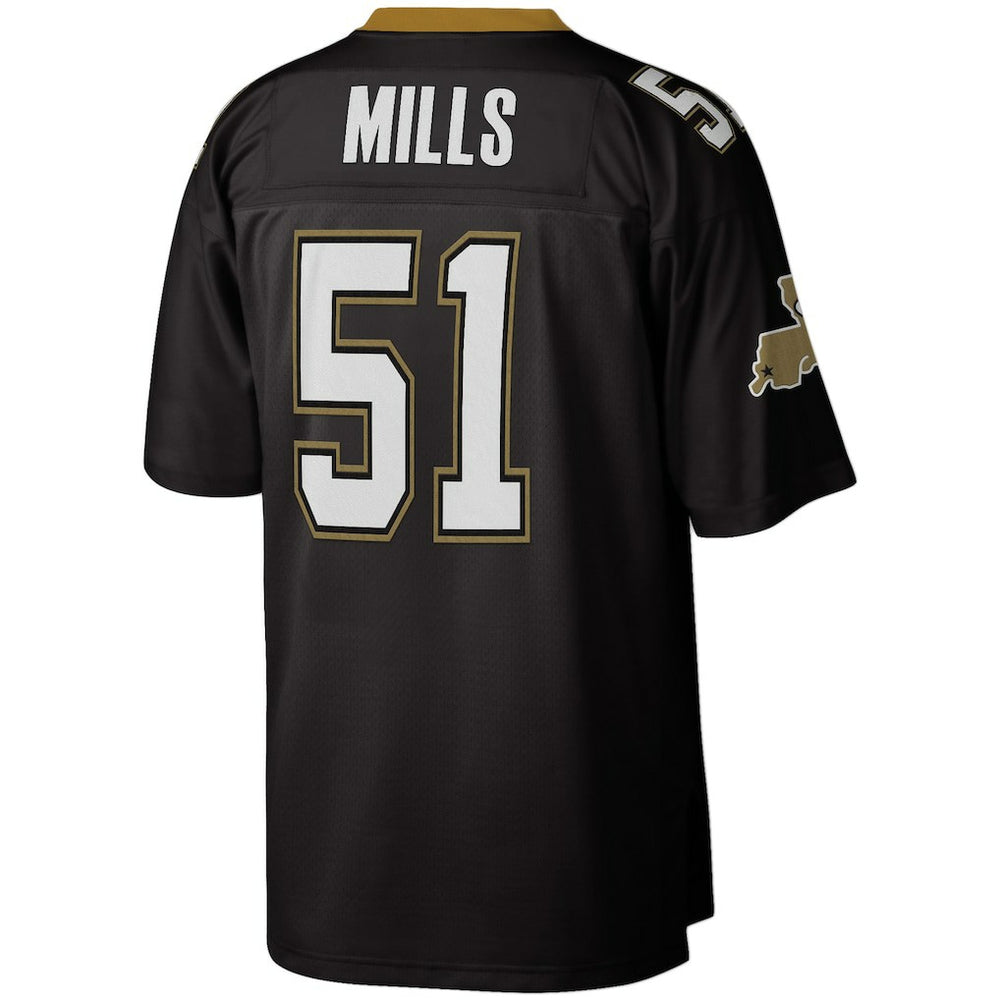 Sam Mills New Orleans Saints Legacy Replica Jersey Black | Mitchell & Ness
