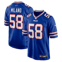 Matt Milano Buffalo Bills Game Player Jersey Royal | Nike for Sale