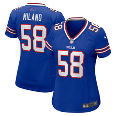 Matt Milano Buffalo Bills Women's Game Jersey Royal | Nike for Sale