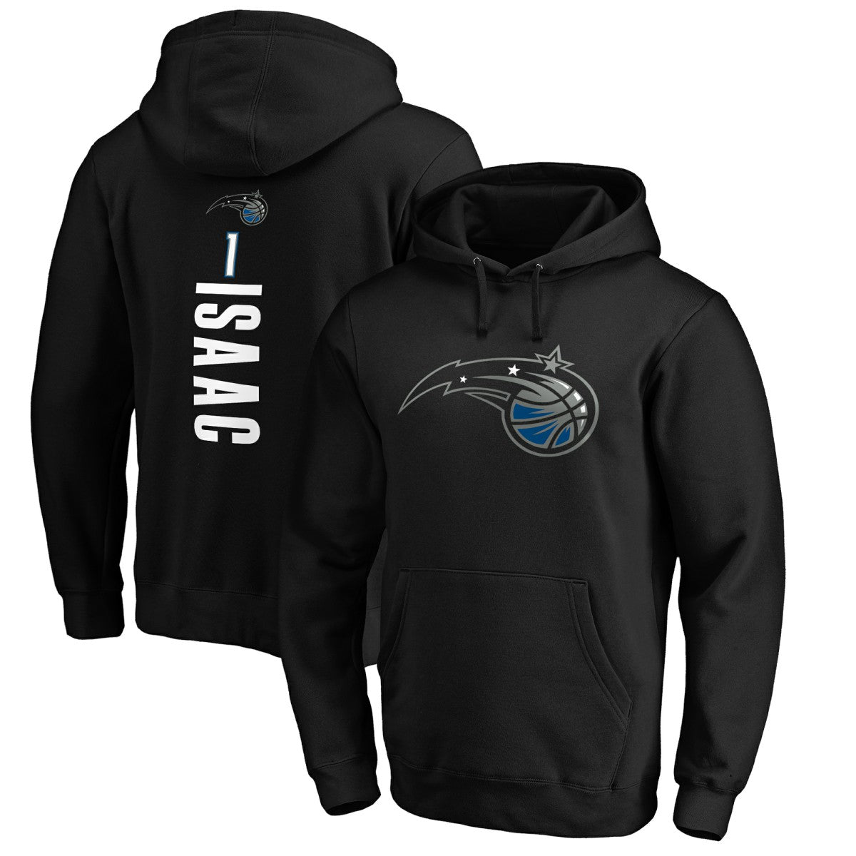 Jonathan Isaac Orlando Magic Playmaker Name & Number Pullover Hoodie Black - NBA