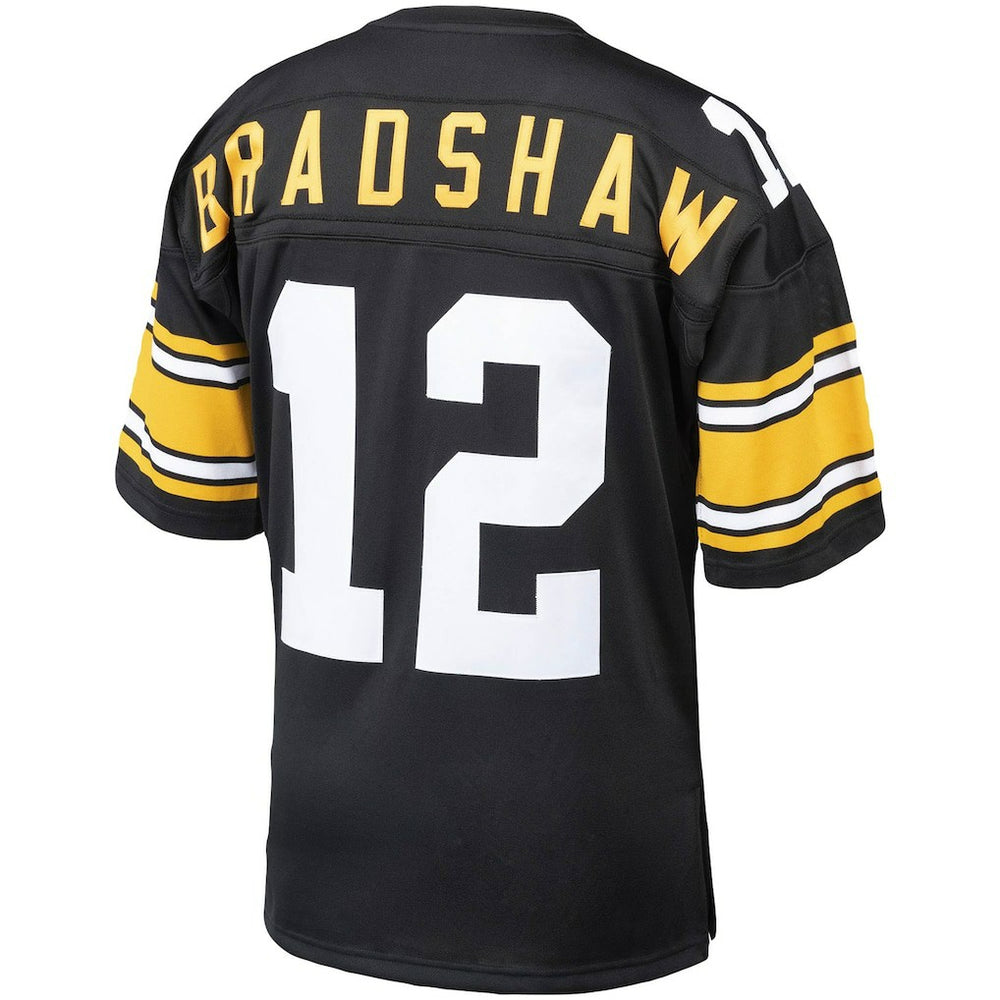 Terry Bradshaw Pittsburgh Steelers Authentic Throwback Retired Player Jersey Black | Mitchell & Ness