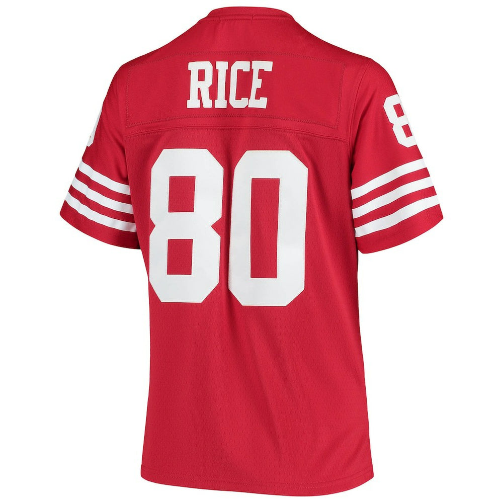 Jerry Rice San Francisco 49ers Women's 1990 Legacy Replica Jersey Scarlet | Mitchell & Ness