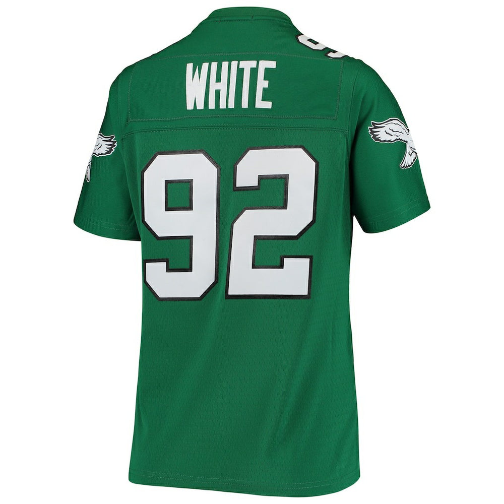 Reggie White Philadelphia Eagles Women's 1990 Legacy Replica Jersey Kelly Green | Mitchell & Ness