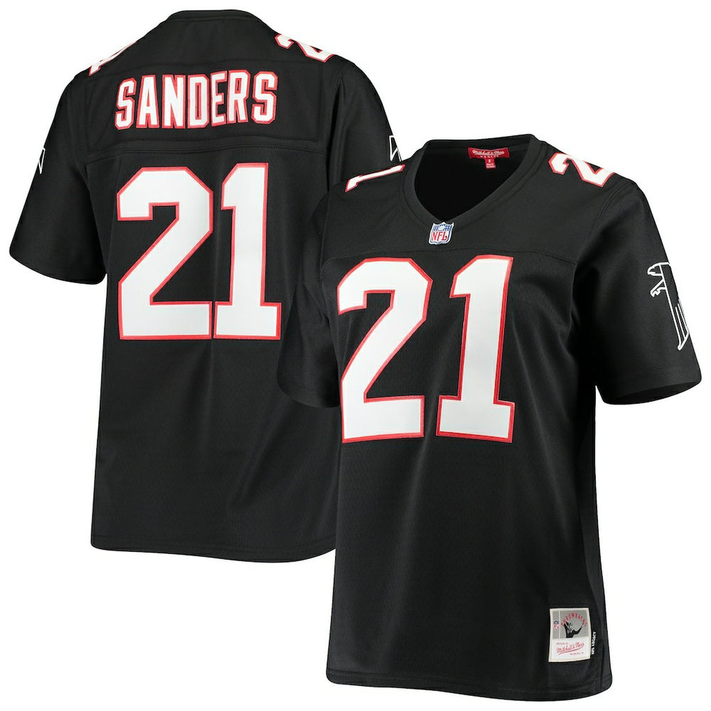 Deion Sanders Atlanta Falcons Women's Legacy Replica Team Jersey Black | Mitchell & Ness