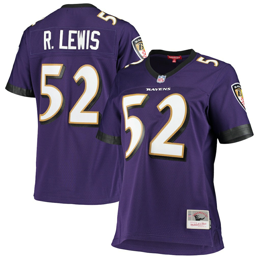 Ray Lewis Baltimore Ravens Women's Legacy Replica Team Jersey Purple | Mitchell & Ness