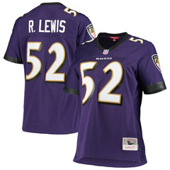 Ray Lewis Baltimore Ravens Women's Legacy Replica Team Jersey Purple | Mitchell & Ness