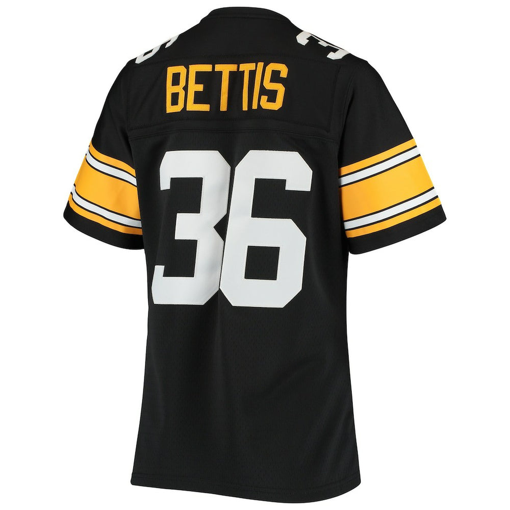 Jerome Bettis Pittsburgh Steelers Women's 1996 Legacy Replica Jersey Black | Mitchell & Ness