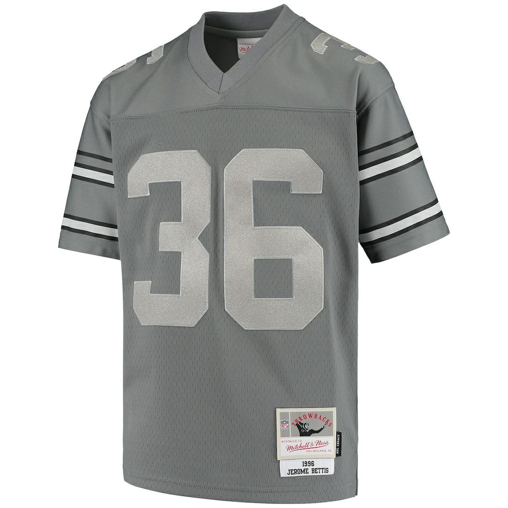 Jerome Bettis Pittsburgh Steelers Youth 1996 Retired Player Metal Replica Jersey Charcoal | Mitchell & Ness