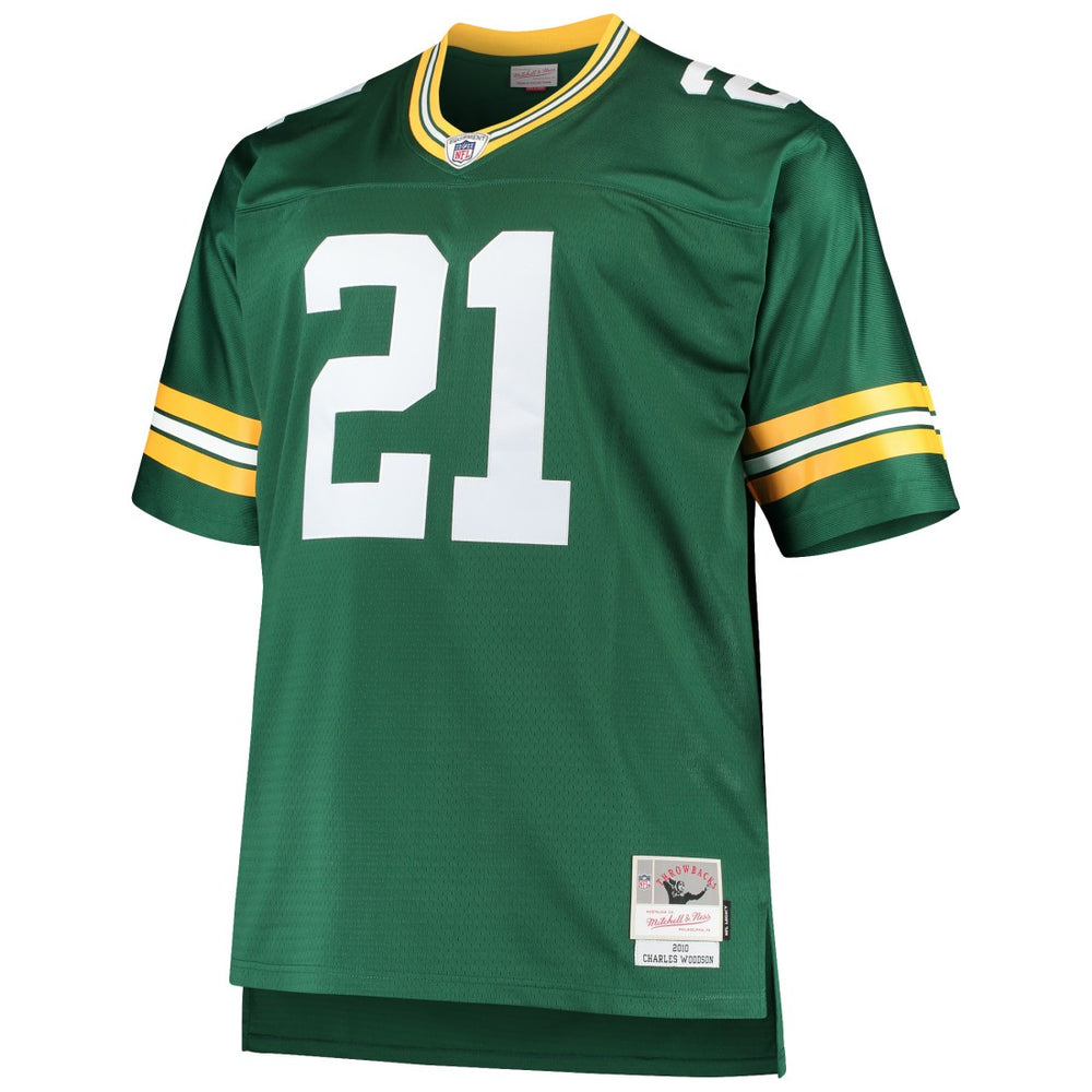 Charles Woodson Green Bay Packers Big & Tall 2010 Retired Player Replica Jersey Green | Mitchell & Ness