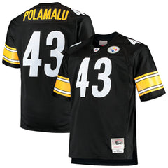 Troy Polamalu Pittsburgh Steelers Big & Tall 2005 Retired Player Replica Jersey Black | Mitchell & Ness