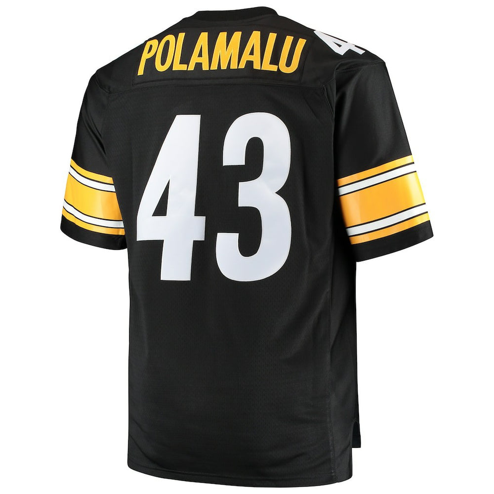 Troy Polamalu Pittsburgh Steelers Big & Tall 2005 Retired Player Replica Jersey Black | Mitchell & Ness