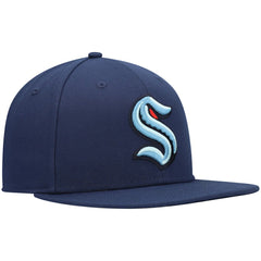 Seattle Kraken Fanatics Primary Logo Snapback Hat - Deep Sea Blue - NHL