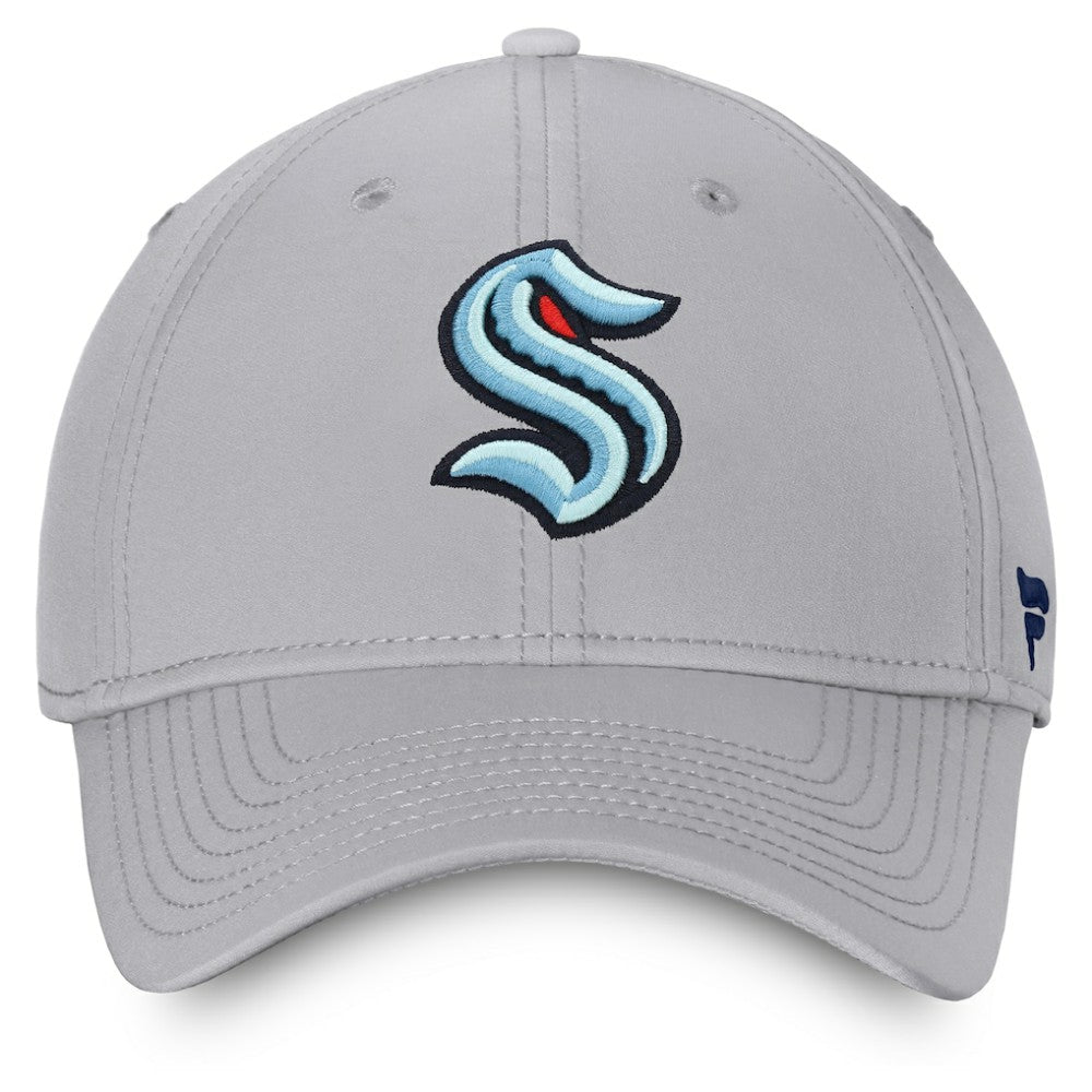 Seattle Kraken Fanatics Core Primary Logo Flex Hat - Gray - NHL