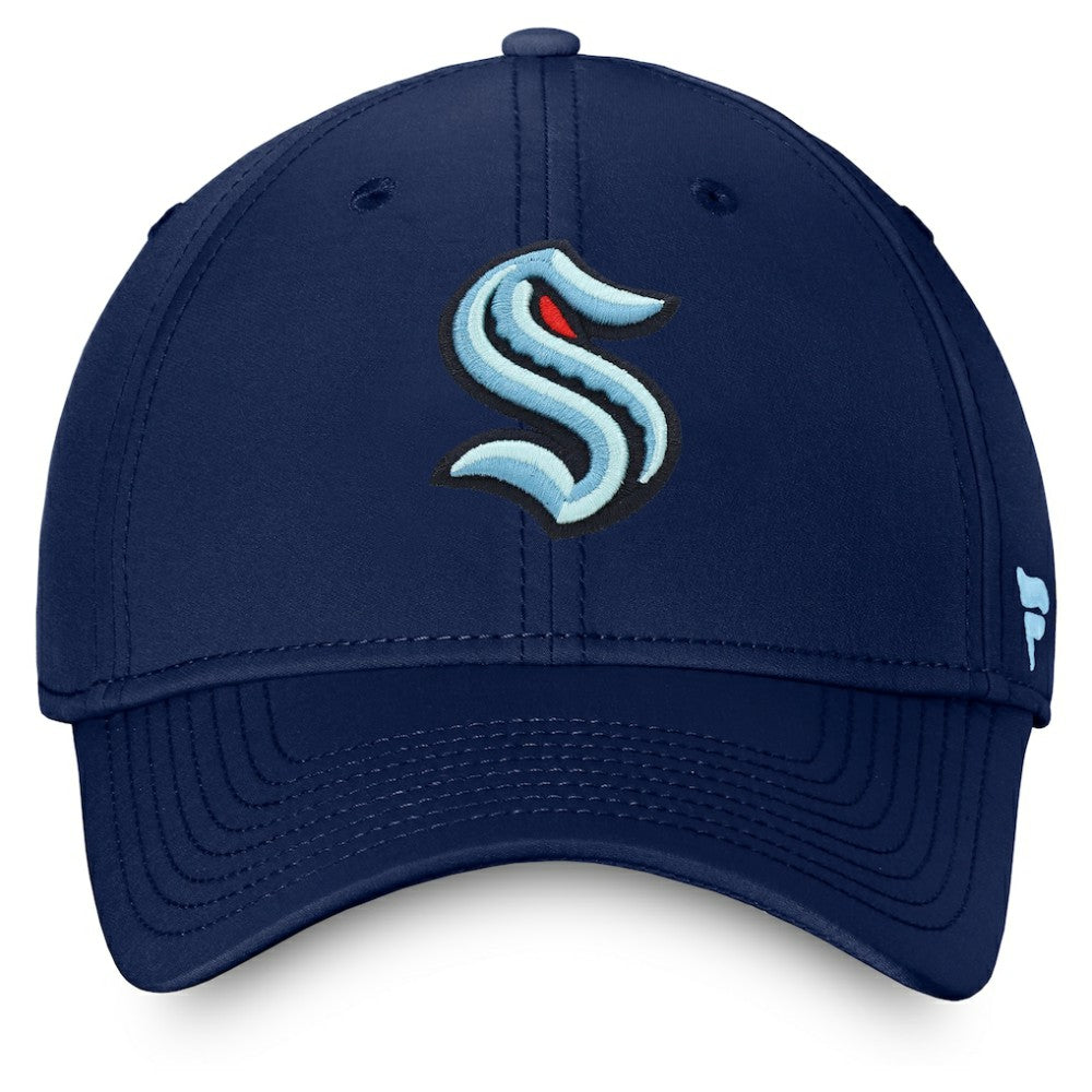 Seattle Kraken Fanatics Core Primary Logo Flex Hat - Navy - NHL