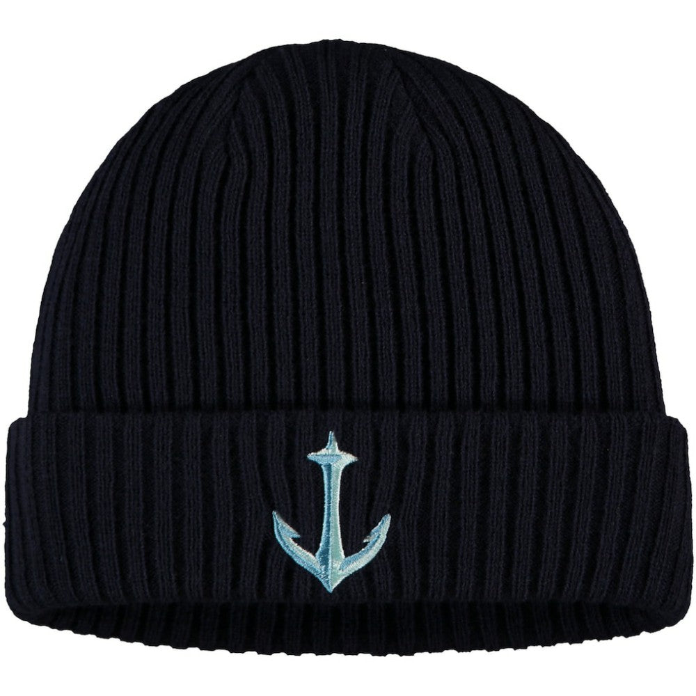 Seattle Kraken Fanatics Secondary Logo Cuffed Knit Hat - Deep Sea Blue - NHL