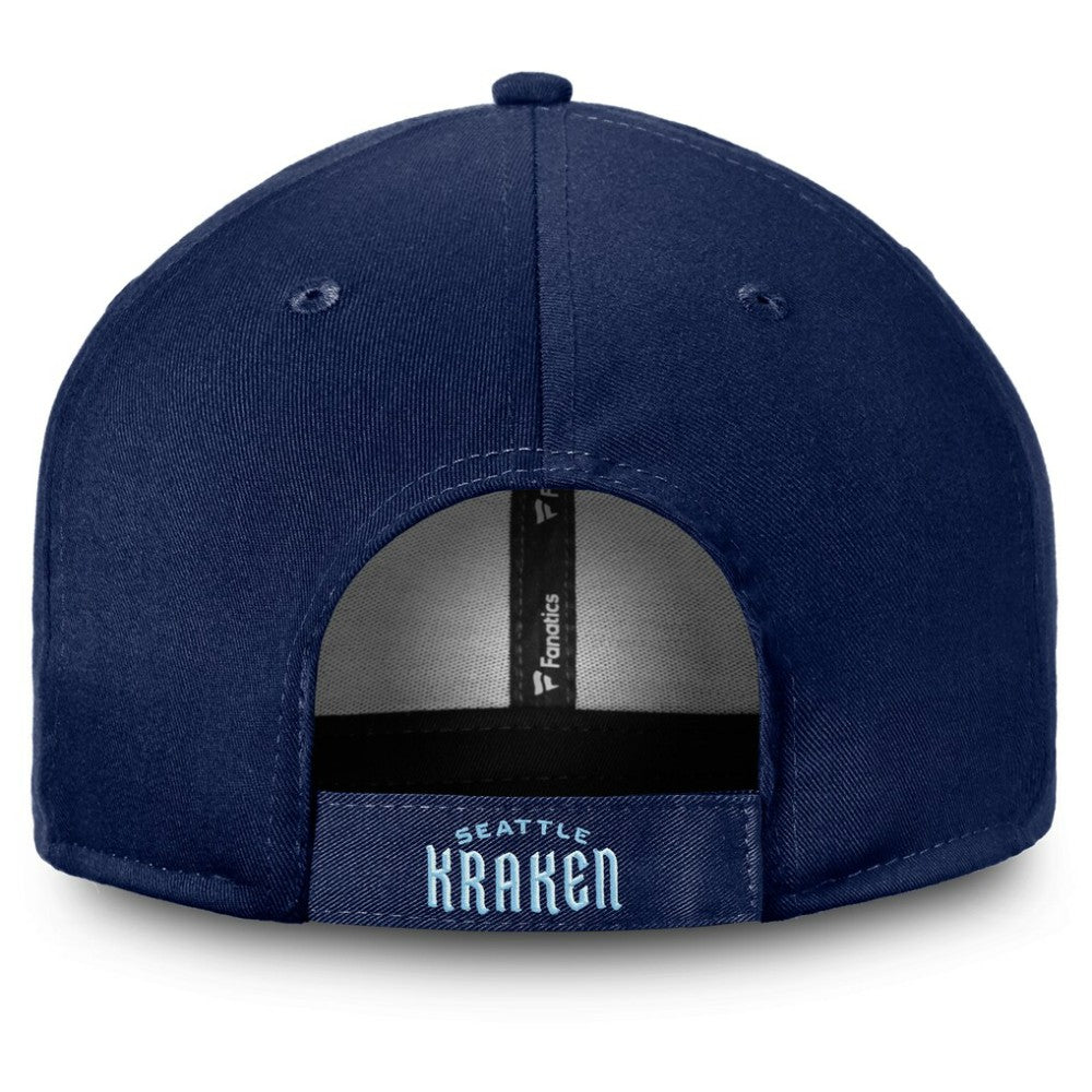 Seattle Kraken Fanatics Core Secondary Logo Adjustable Hat - Deep Sea Blue - NHL
