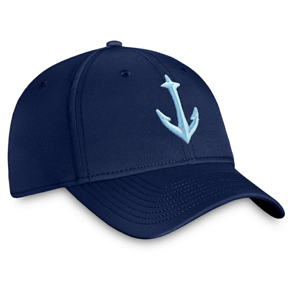 Seattle Kraken Fanatics Secondary Logo Flex Hat - Deep Sea Blue - NHL