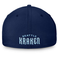 Seattle Kraken Fanatics Secondary Logo Flex Hat - Deep Sea Blue - NHL