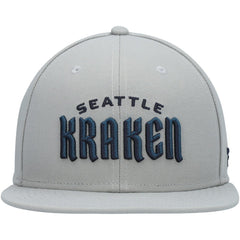 Seattle Kraken Fanatics Wordmark Logo Snapback Hat - Gray - NHL