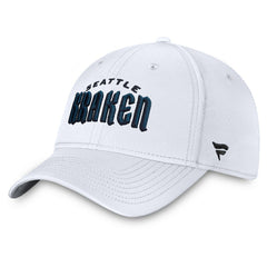 Seattle Kraken Fanatics Wordmark Flex Hat - White - NHL