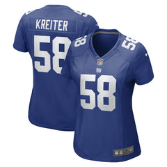 Casey Kreiter New York Giants Women's Game Jersey Royal | Nike for Sale
