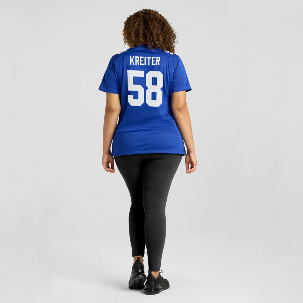 Casey Kreiter New York Giants Women's Game Jersey Royal | Nike for Sale
