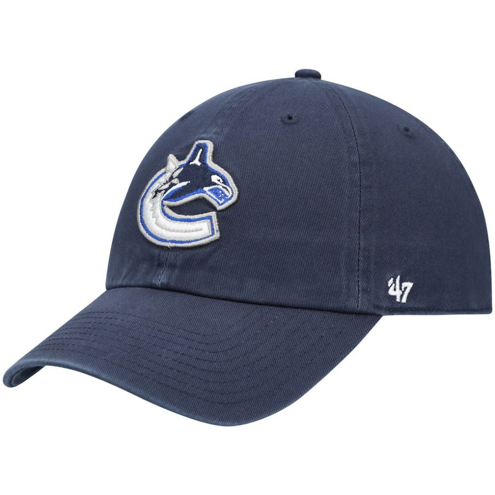 Vancouver Canucks '47 Team Clean Up Adjustable Hat - Navy - NHL