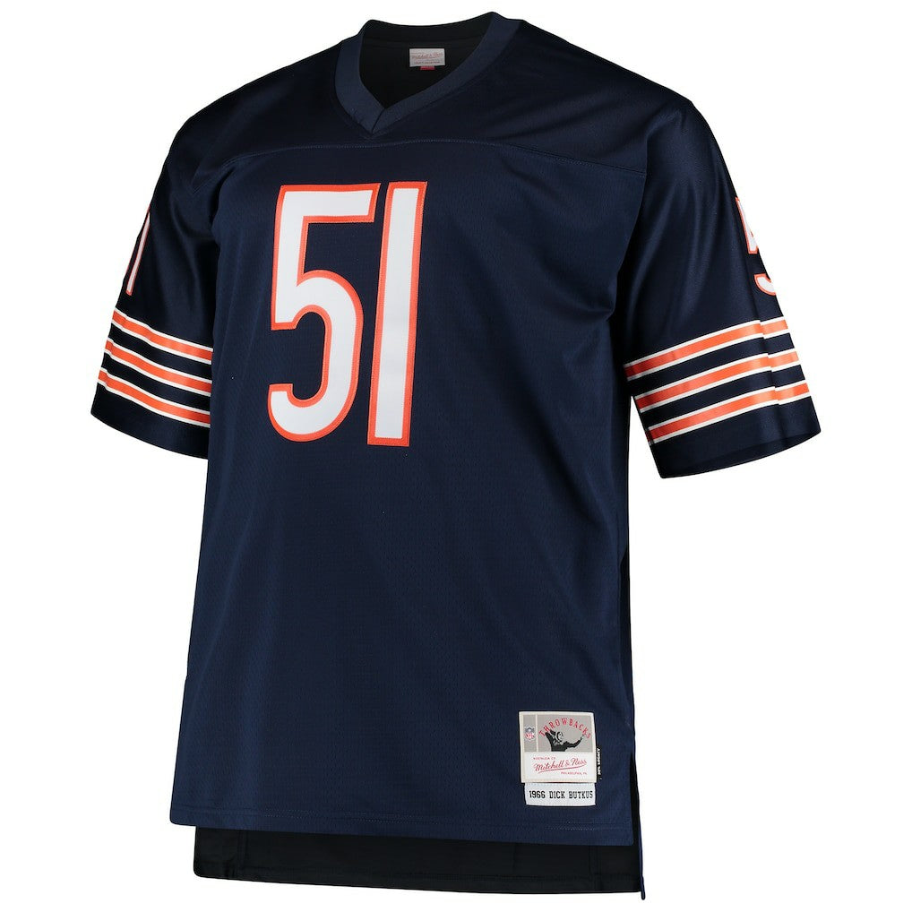 Dick Butkus Chicago Bears Big & Tall 1966 Retired Player Replica Jersey Navy | Mitchell & Ness