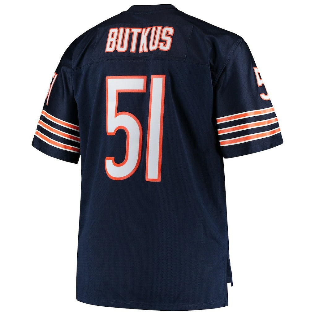 Dick Butkus Chicago Bears Big & Tall 1966 Retired Player Replica Jersey Navy | Mitchell & Ness