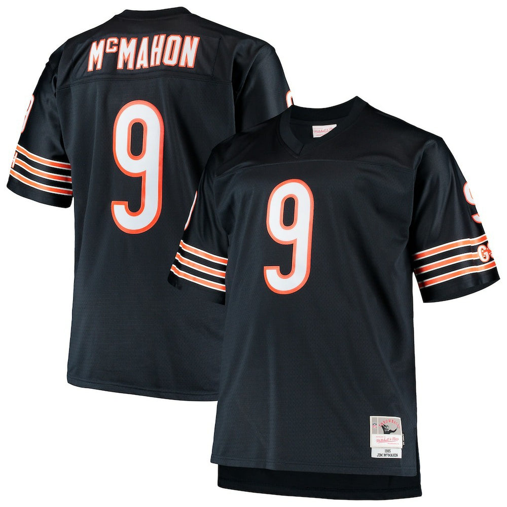 Jim McMahon Chicago Bears Big & Tall 1985 Retired Player Replica Jersey Navy | Mitchell & Ness