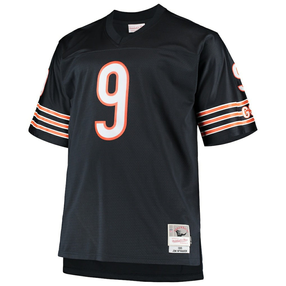 Jim McMahon Chicago Bears Big & Tall 1985 Retired Player Replica Jersey Navy | Mitchell & Ness