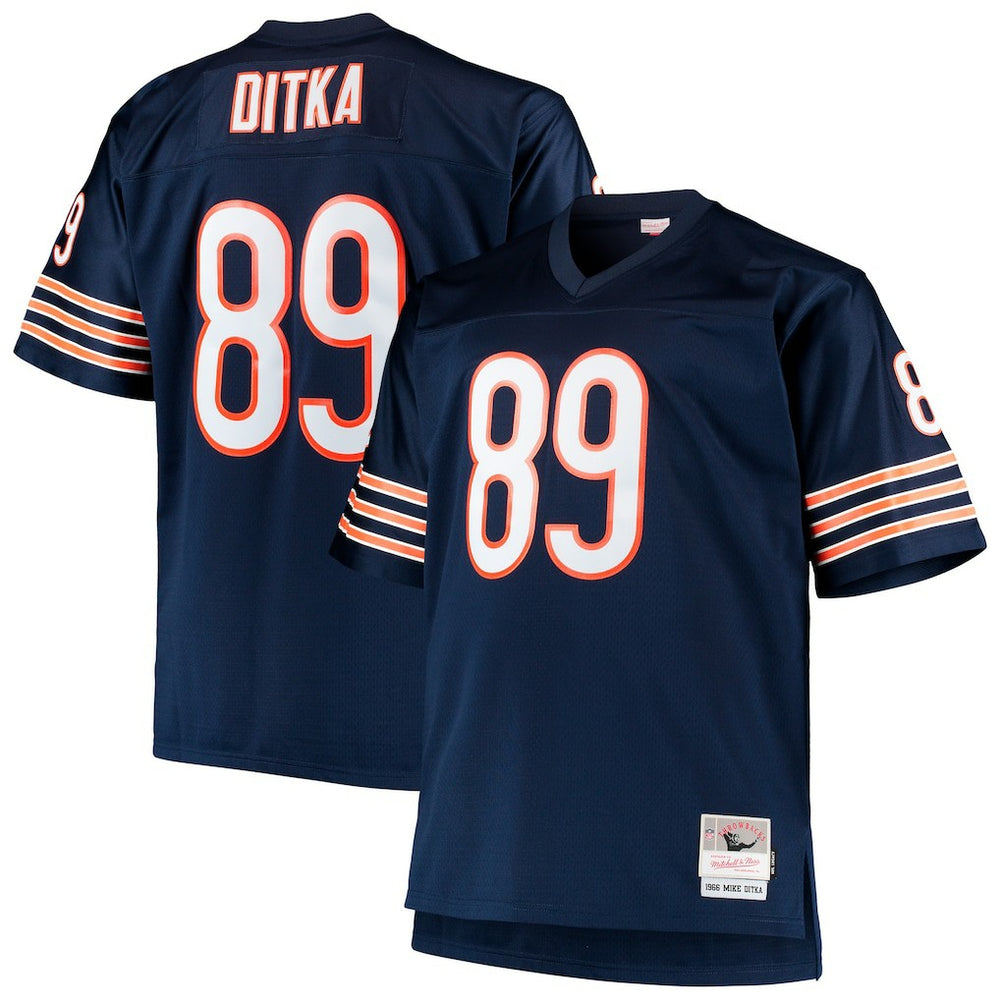 Mike Ditka Chicago Bears Big & Tall 1966 Retired Player Replica Jersey Navy | Mitchell & Ness