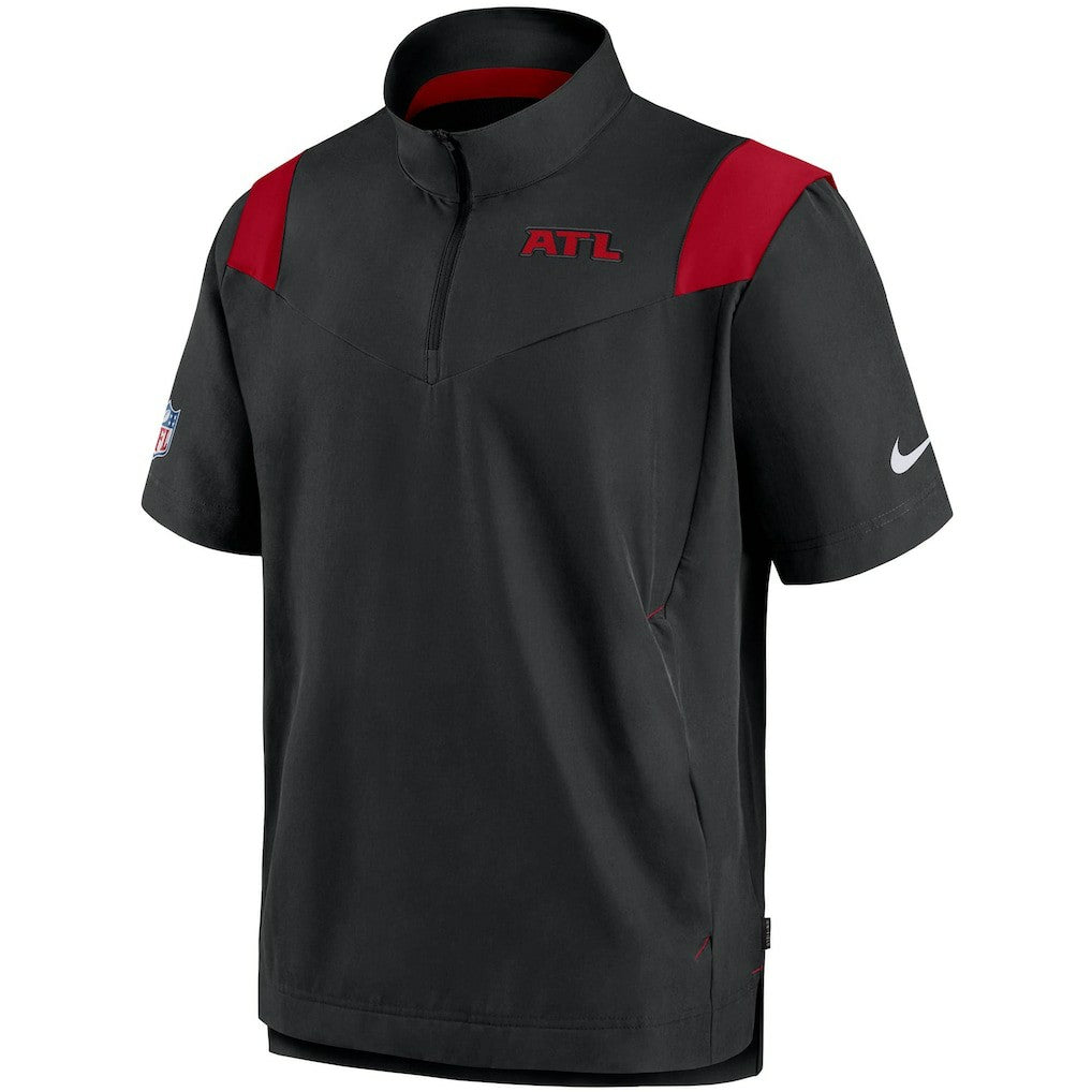 Atlanta Falcons Sideline Coaches Short Sleeve Quarter-Zip Jacket Black | Nike for Sale