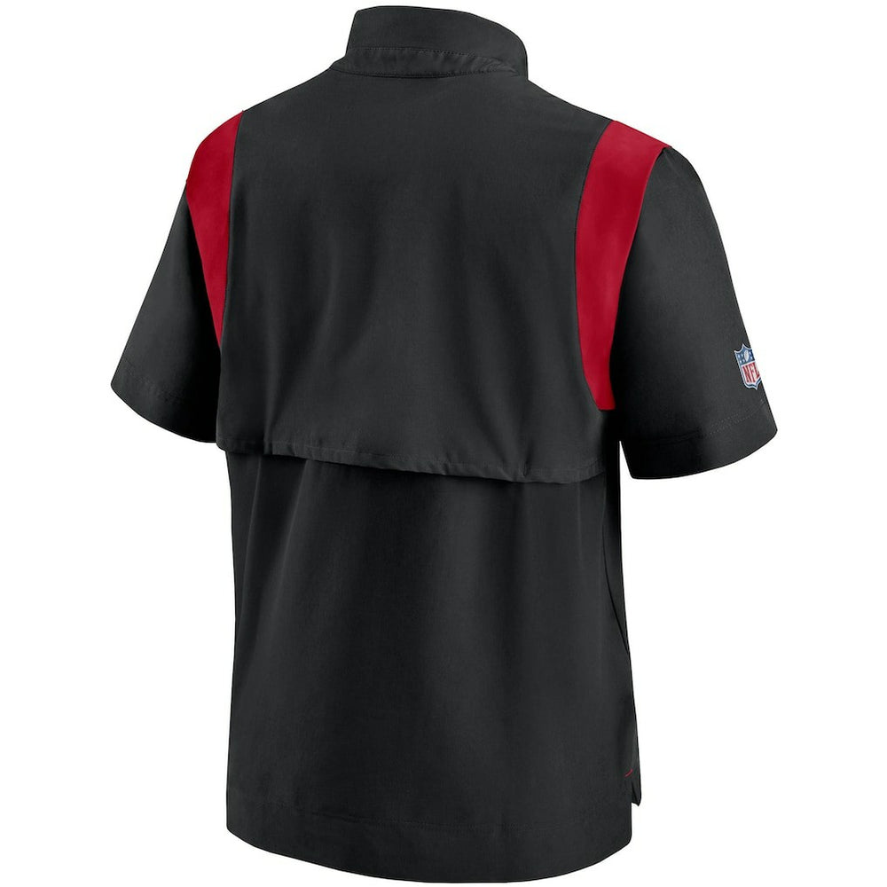 Atlanta Falcons Sideline Coaches Short Sleeve Quarter-Zip Jacket Black | Nike for Sale