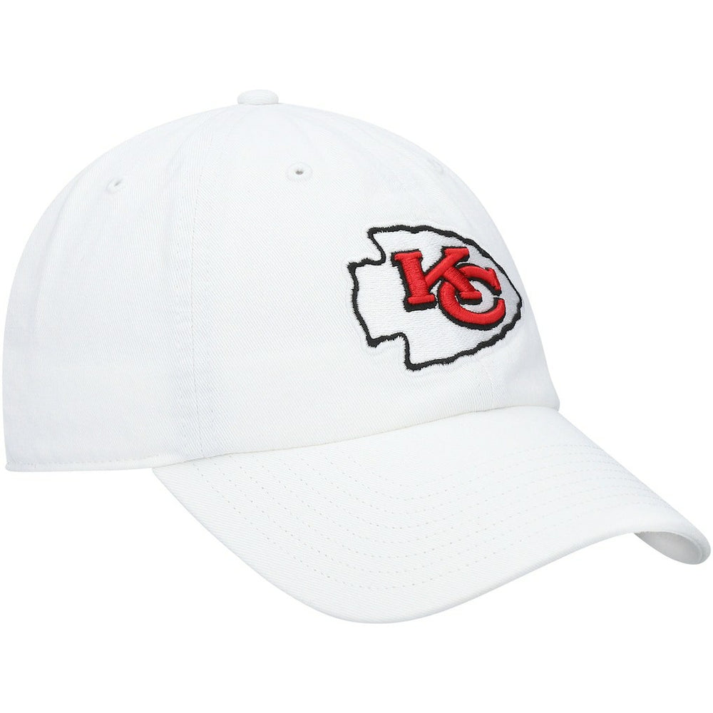Kansas City Chiefs '47 Logo Clean Up Adjustable Hat White | 47 brand