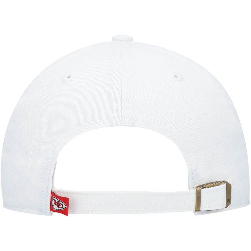 Kansas City Chiefs '47 Logo Clean Up Adjustable Hat White | 47 brand