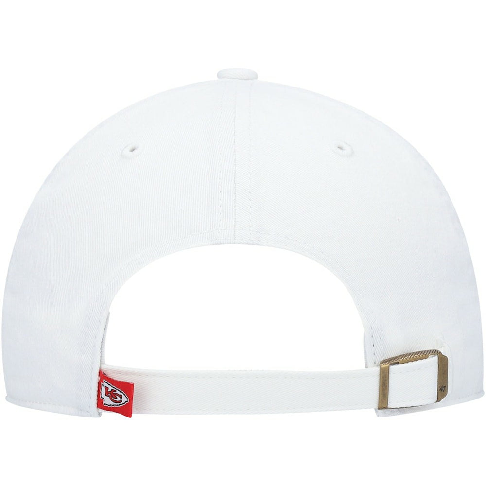 Kansas City Chiefs '47 Logo Clean Up Adjustable Hat White | 47 brand