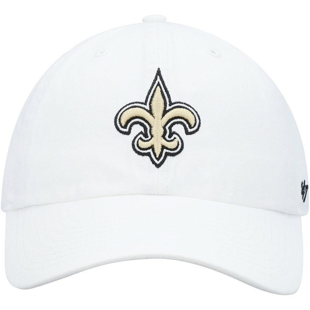 New Orleans Saints '47 Logo Clean Up Adjustable Hat White | 47 brand