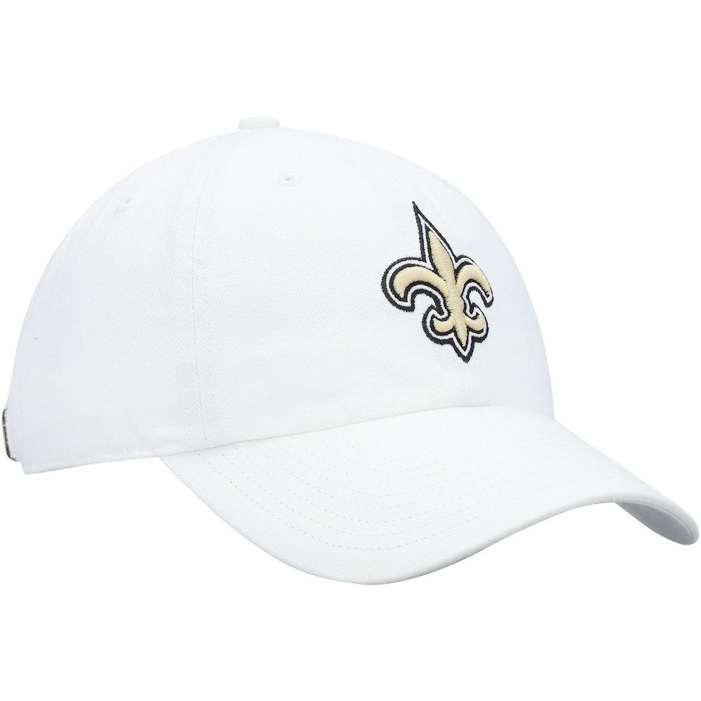 New Orleans Saints '47 Logo Clean Up Adjustable Hat White | 47 brand