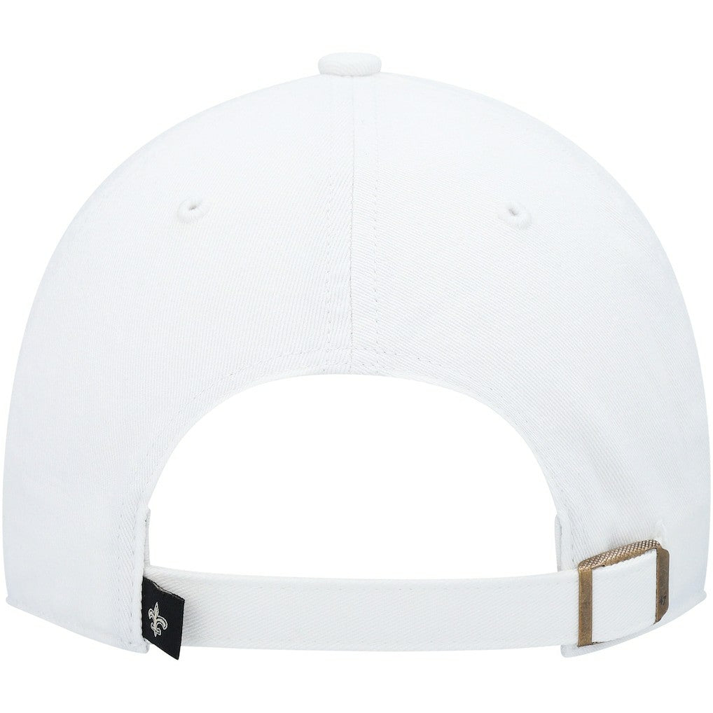 New Orleans Saints '47 Logo Clean Up Adjustable Hat White | 47 brand