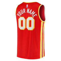 Atlanta Hawks Fast Break Replica Custom Jersey Icon Edition Red - NBA