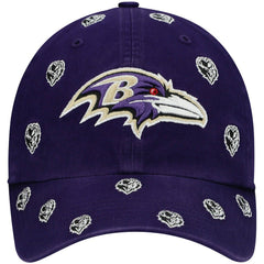 Baltimore Ravens '47 Women's Confetti Clean Up Head Logo Adjustable Hat Purple | 47 brand