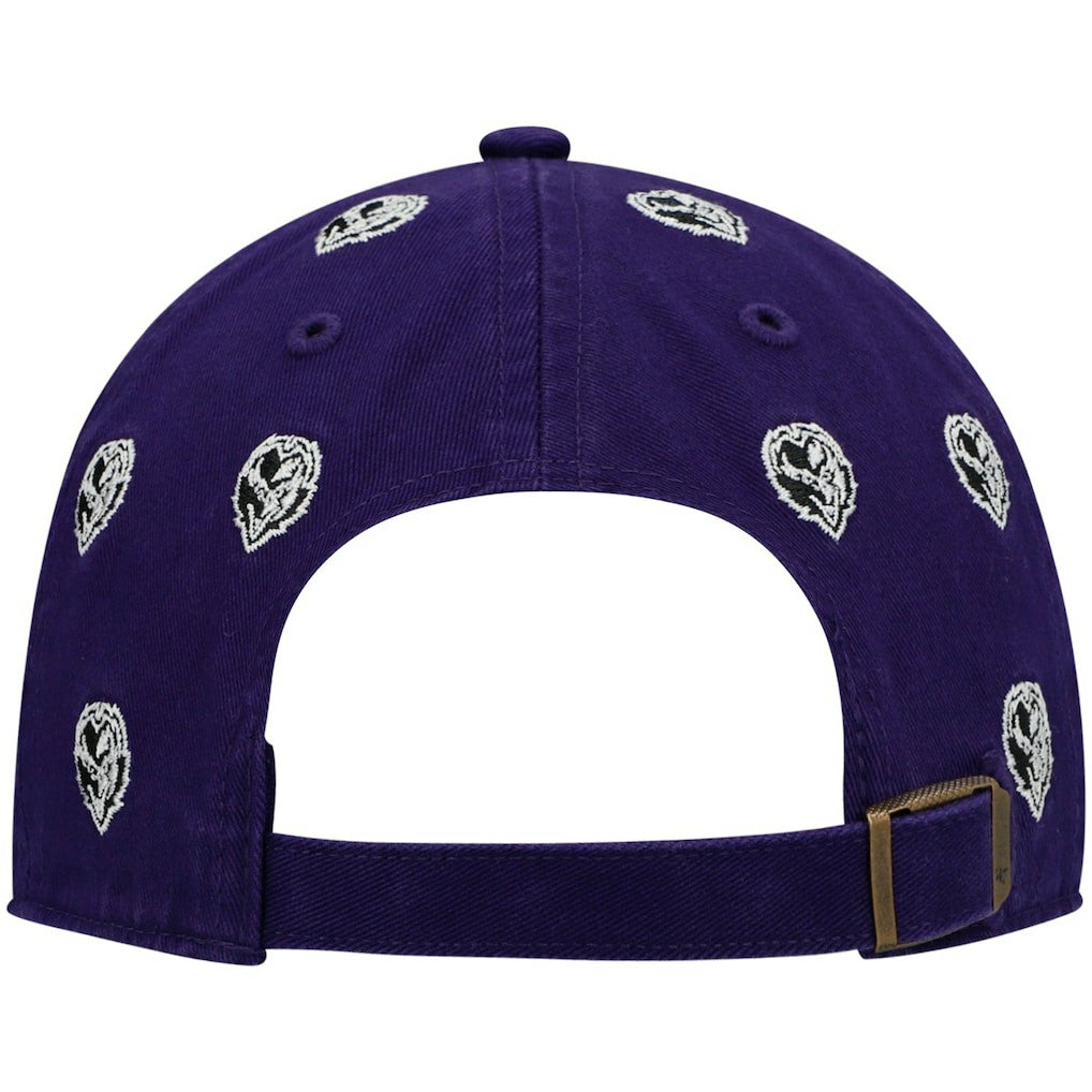 Baltimore Ravens '47 Women's Confetti Clean Up Head Logo Adjustable Hat Purple | 47 brand